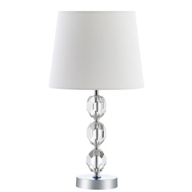 Brockton Single-Light Table Lamp - Clear/Chrome