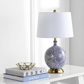 Orianna Single-Light Table Lamp - Blue/White