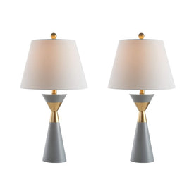 Lian Two-Light Table Lamps Set of 2 - Gray/Gold