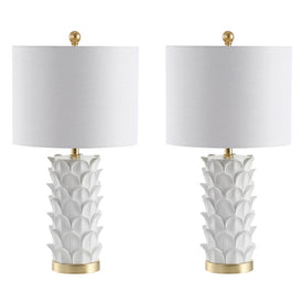 Nico Two-Light Table Lamps Set of 2 - White/Gold