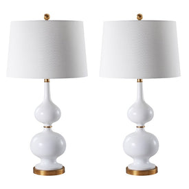 Myla Two-Light Table Lamps Set of 2 - White/Gold