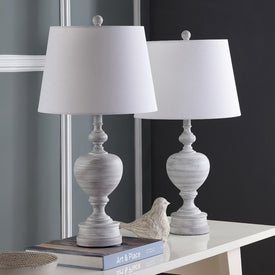 Alban Two-Light Table Lamps Set of 2 - White Wash