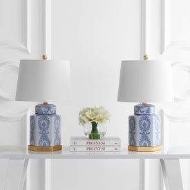 Bodin Single-Light Table Lamps Set of 2 - Blue/White