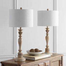 Hugh Single-Light Table Lamps Set of 2 - Beige