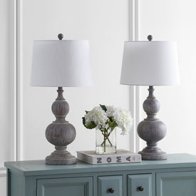 Ephraim Single-Light Table Lamps Set of 2 - Faux Wood