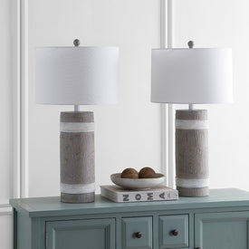 Brixton Two-Light Table Lamps Set of 2 - Brown/White