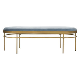 Sylva Oval Bench - Slate Blue/Gold