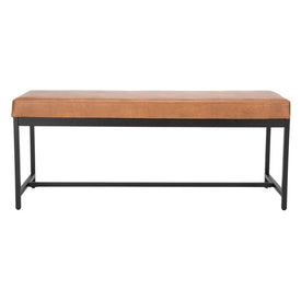 Chase Faux Leather Bench - Brown