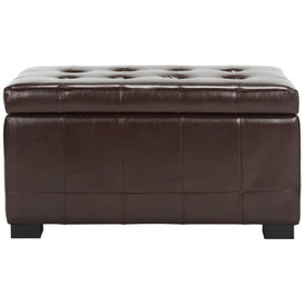 Small Manhattan Storage Bench - Cordovan/Black