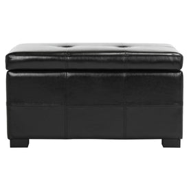Maiden Small Tufted Storage Bench - Black/Black