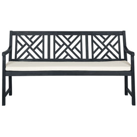 Bradbury Three-Seat Bench - Dark Slate Gray/Beige