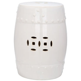 Modern Ming Garden Stool - Cream