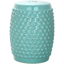 Stella Nail Head Stool - Light Blue