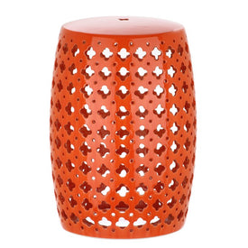 Lacey Garden Stool - Orange