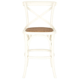 Franklin X-Back Counter Stool - Distressed Ivory/Medium Brown