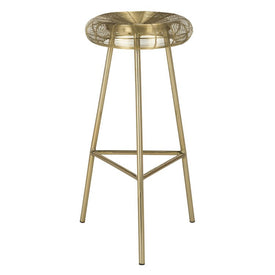 Addison Wire Weaved Contemporary Bar Stool - Gold