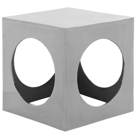 Gunnar Cube Aluminum Stool - Silver