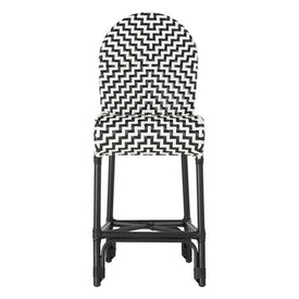 Shea Indoor/Outdoor Counter Stool - Black/White