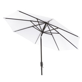 UV-Resistant Ortega 9 Ft Auto Tilt Crank Umbrella - White