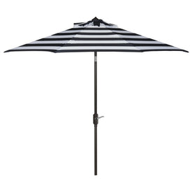 UV-Resistant Iris Fashion Line 9 Ft Auto Tilt Umbrella - Navy/White