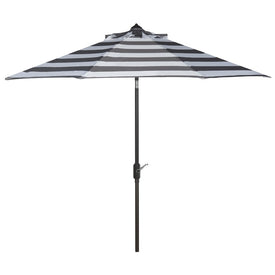 UV-Resistant Iris Fashion Line 9 Ft Auto Tilt Umbrella - Gray/White