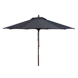 Cannes 9 Ft Wooden Outdoor Umbrella - Gray