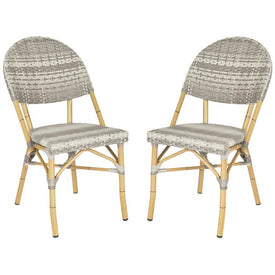 Barrow Stacking Indoor/Outdoor Side Chairs Set of 2 - Gray