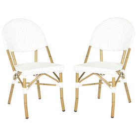Barrow Stacking Indoor/Outdoor Side Chairs Set of 2 - Off White