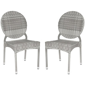 Valdez Indoor/Outdoor Stacking Side Chairs Set of 2 - Gray