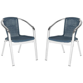Wrangell Indoor/Outdoor Stacking Armchairs Set of 2 - Teal