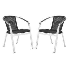 Wrangell Indoor/Outdoor Stacking Armchairs Set of 2 - Black