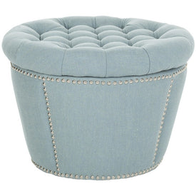 Vanessa Storage Ottoman - Sky Blue