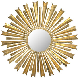 Golden Arrows Sunburst Wall Mirror - Antique Gold