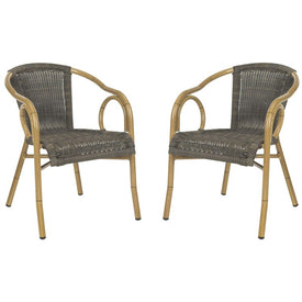 Dagny Stacking Armchairs Set of 2 - Chocolate/Light Brown