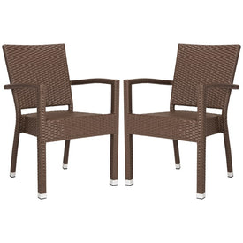 Kelda Stacking Armchairs Set of 2 - Brown