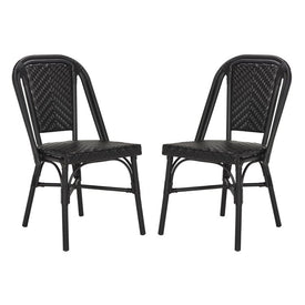 Daria Stacking Side Chairs Set of 2 - Black