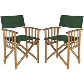 Laguna Director Chairs Set of 2 - Natural/Green