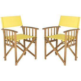 Laguna Director Chairs Set of 2 - Natural/Yellow