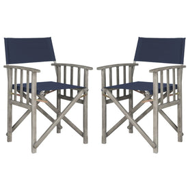 Laguna Director Chairs Set of 2 - Gray Wash/Navy