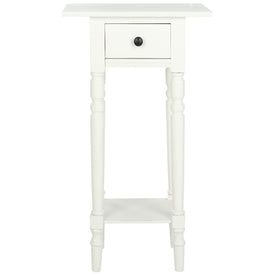 Sabrina End Table with Storage Drawer - Distressed Cream