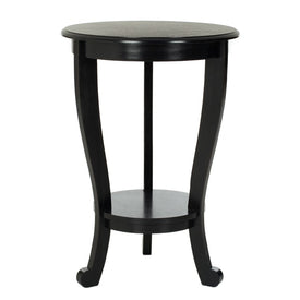 Mary Pedestal Side Table - Distressed Black
