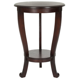 Mary Pedestal Side Table - Dark Cherry