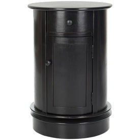 Tabitha Swivel Accent Table - Distressed Black