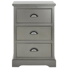 Griffin Three-Drawer Side Table - Gray