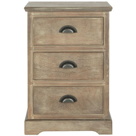 Griffin Three-Drawer Side Table - Washed Natural Pine