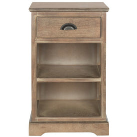 Griffin Side Table with Single-Drawer - Washed Natural Pine