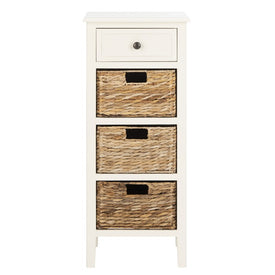 Michaela Drawer Side Table - Distressed White