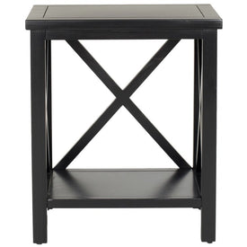 Candence Cross Back End Table - Black