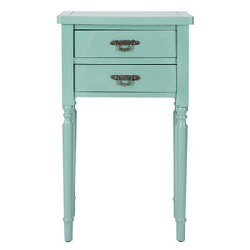 Marilyn End Table with Storage Drawers - Dusty Green