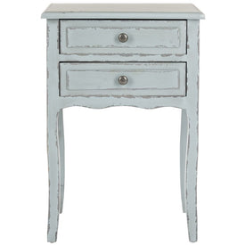 Lori End Table with Storage Drawers - Slate Green